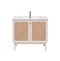 Swiss MadisonClasse 36" Freestanding Bathroom Vanity in White Oak with Sink Top