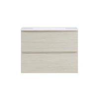 Swiss Madison Liberte 30" Wall-Mounted Bathroom Vanity in Oak with Sink Top