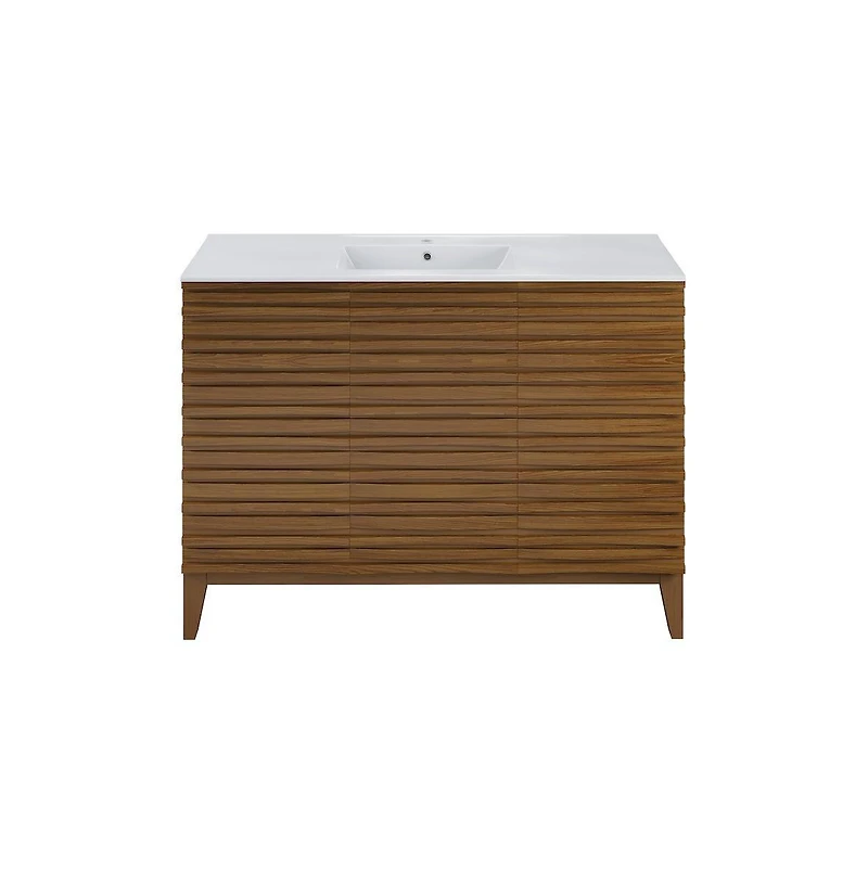 Swiss MadisonCascade 48'' Bathroom Vanity in Brown Oak