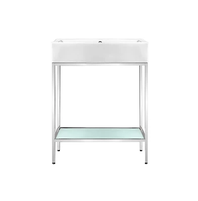 Swiss MadisonPierre 24 Single, Freestanding, Open Shelf, Chrome Metal Frame Bathroom Vanity