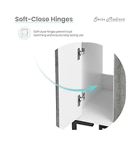 Swiss Madison Marseille 24 Single, Two Doors, Open Shelf Bathroom Vanity