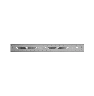 JessEm 07412 Stainless Steel 18 Inch Precision Ruler with Patented Flex Grip and Fade Resistant Markings