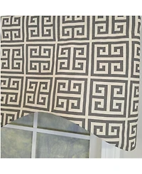 Rlf Home 100% Cotton Tower Cornice With Poly/Cotton Ivory lining Rod Pocket Valance 50" x 17" Beige