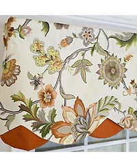 Rlf Home 100% Cotton Zanzibar Petticoat With Poly/Cotton lining Rod Pocket Valance 50" x 17" Orange