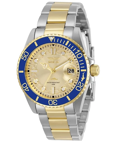 Invicta Women's 30482 Pro Diver Quartz 3 Hand Gold Dial Watch