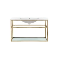 Swiss MadisonPierre 36 Single, Open Shelf, Gold Metal Frame Bathroom Vanity