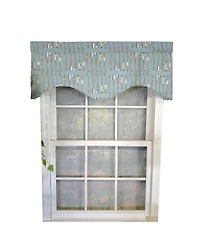 Rlf Home Paddle Away Cornice 100% Cotton with Fully Lined 3" Rod Pocket Valnance for Windows 50" x 17" Spa
