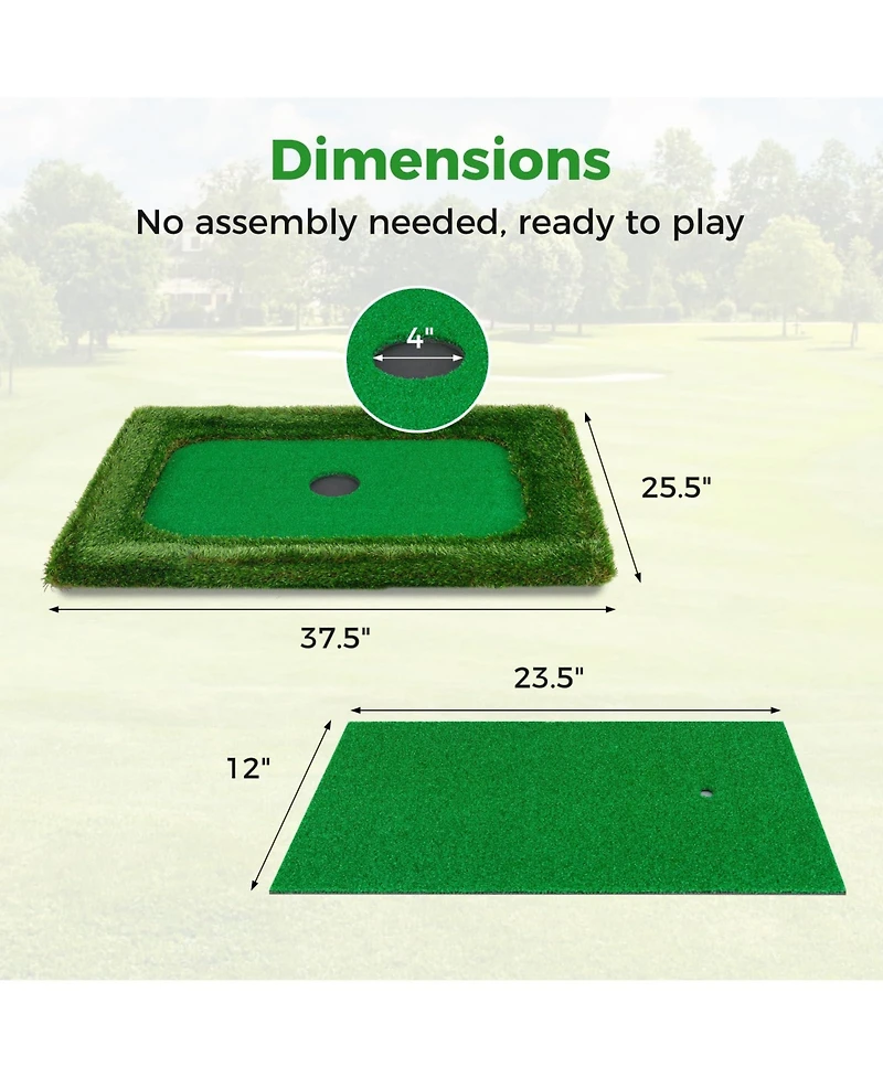 37.5 x 25.5 Inch Floating Golf Green for Pool Chipping Green Mat