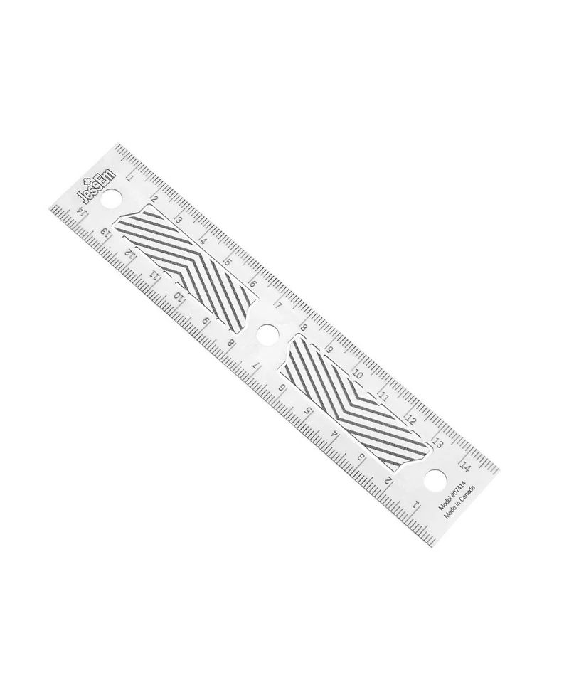 JessEm 07414 Stainless Steel 150mm Precision Ruler with Patented Flex Grip and Fade Resistant Markings