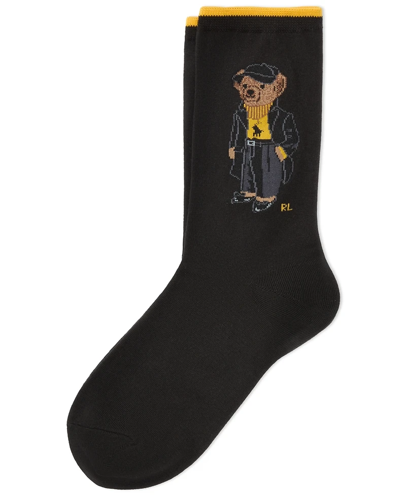 Polo Ralph Lauren Women's Holiday Bear Knit Crew Socks