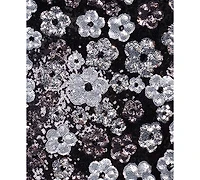 Betsy & Adam Women's Sequin All-Over Flower Long Dress