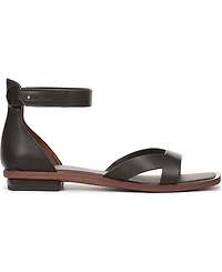 Franco Sarto Women's Elisa Open Square Toe Ankle Strap Flat Sandals