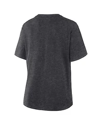 Fanatics Women's Heather Charcoal Los Angeles Dodgers 2025 National League Champions Locker Room T-Shirt