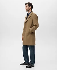 Mango Men's Wool Overcoat