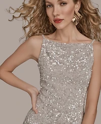 Donna Karan New York Petite Sequin Detail Sheath Dress