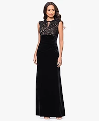 Betsy & Adam Women's Sleeveless Velvet Dress