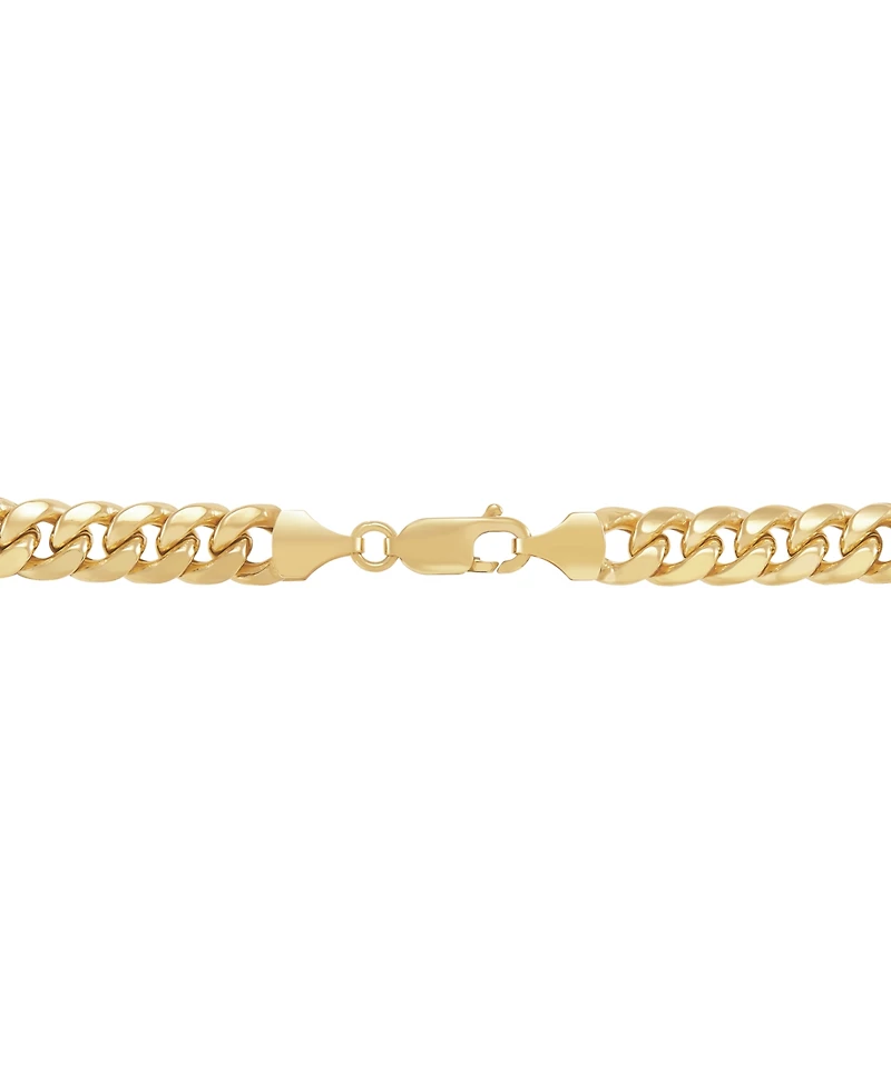 Italian Gold Men's Cuban Chain Necklace in 14K Yellow Gold