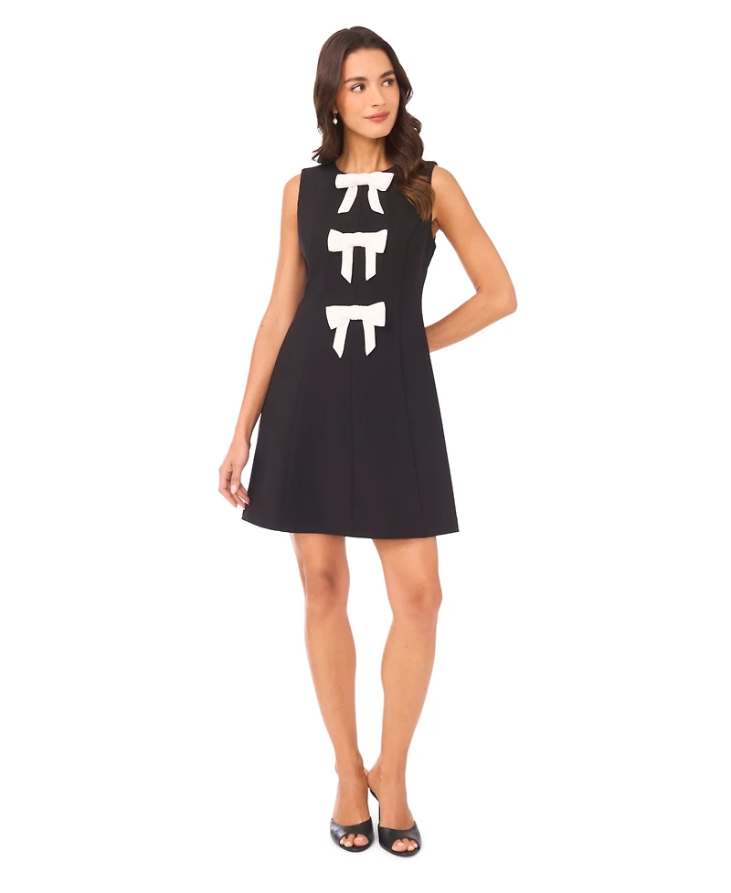 CeCe Women's Attached Bows Sleeveless Mini Dress