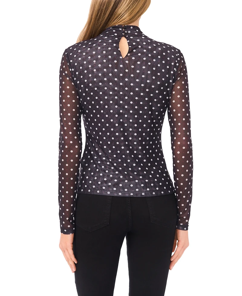 CeCe Women's Turtleneck Fitted Long-Sleeve Top