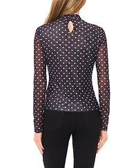 CeCe Women's Turtleneck Fitted Long-Sleeve Top