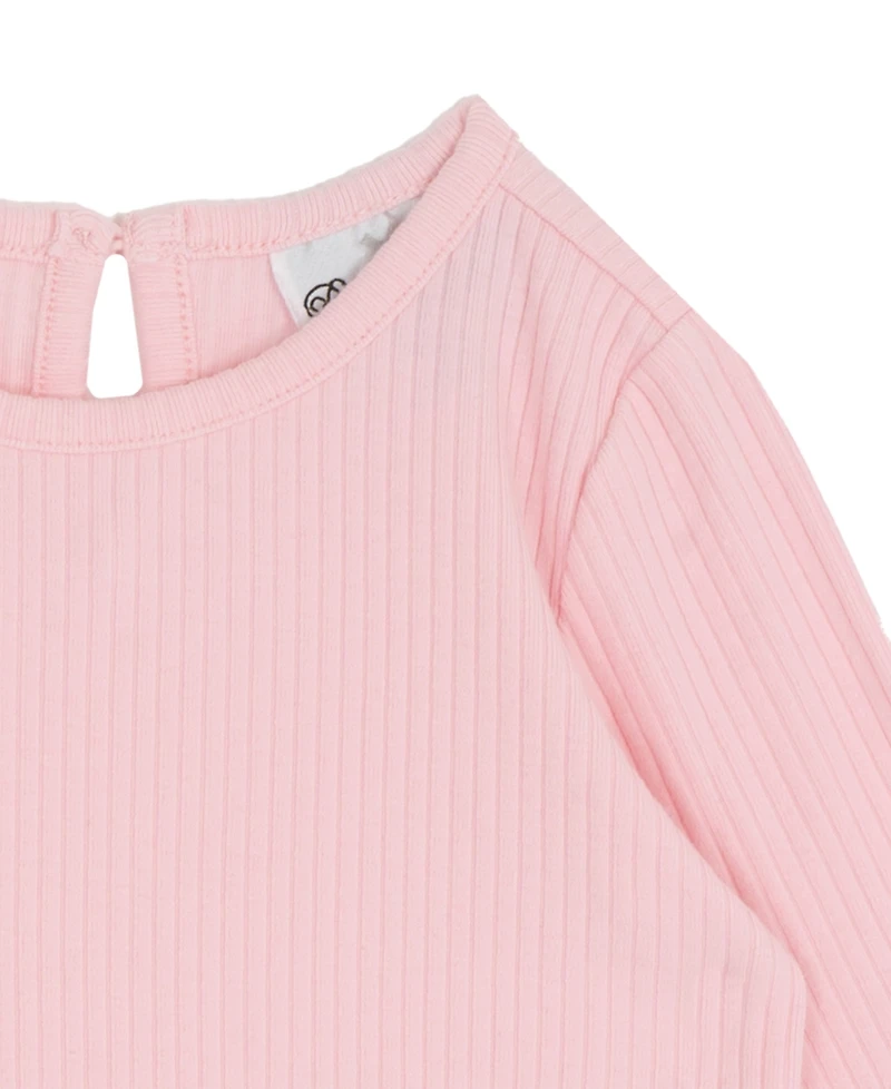 Rare Editions Baby Girls 3-Piece Hooded Vest, Long-Sleeve Top and Leggings Set