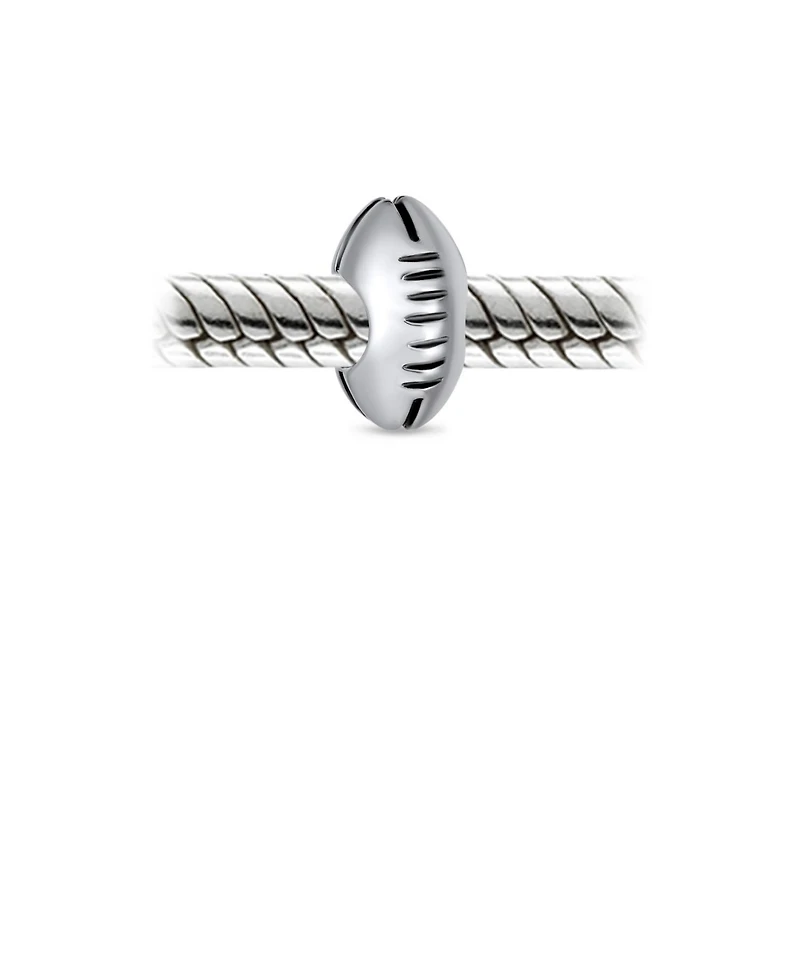Bling Jewelry Set of 2 Usa Rugby Sports & School Spirit Cheerleader Charm Bead Sterling Silver