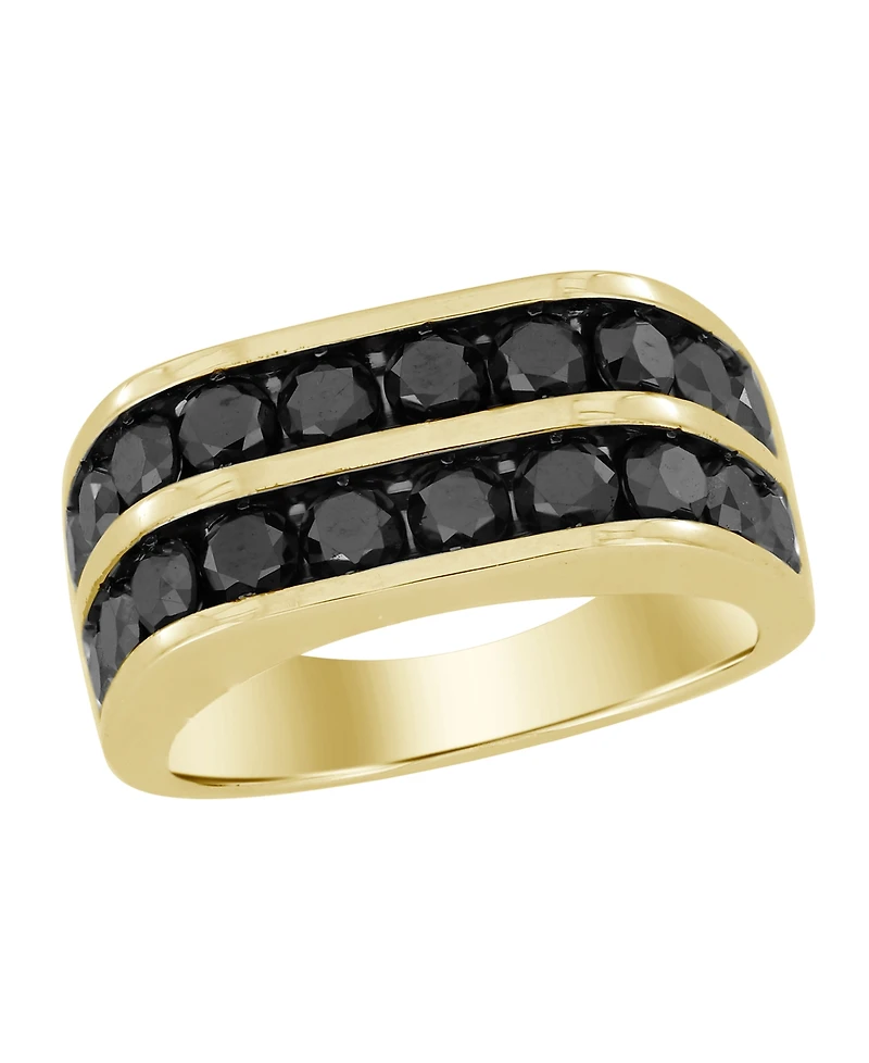 Macy's Men's Diamond Ring (3 ct. t.w.) in Silver Rhodium with Yellow Plating