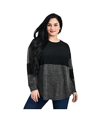 Avenue Women's Plus Leisure Splice Hacci Top