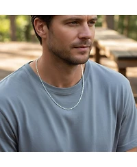 Bling Jewelry Thin Flat Mariner Anchor Link Chain 2MM Strong Necklace .925 Sterling Silver