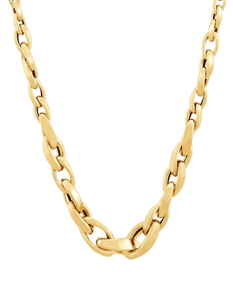 Macy's Twisted Oval Link Necklace in 18K Yellow Gold