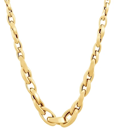 Macy's Twisted Oval Link Necklace in 18K Yellow Gold