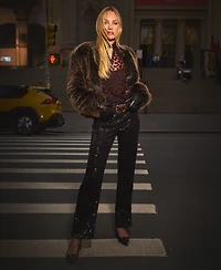Anne Klein Women's Cropped Faux-Fur Jacket