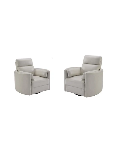 Parker Living Powered By Freemotion Cordless Power Swivel Glider Recliner Two Pack