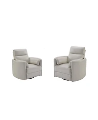 Parker Living Powered By Freemotion Cordless Power Swivel Glider Recliner Two Pack