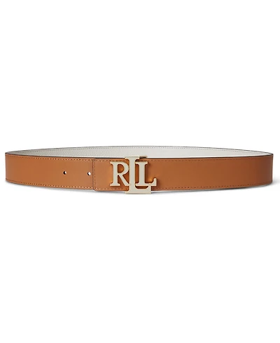 Lauren Ralph Women's Reversible Pebbled Leather Belt
