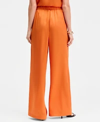 I.n.c. International Concepts Women's High-Rise Satin Palazzo Pants, Exclusively at Macy's