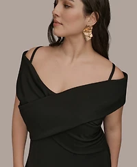 Donna Karan New York Plus V-Neck A-Line Dress