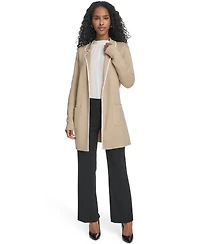 Calvin Klein Women's Tie-Waist Contrast Collar Sweater