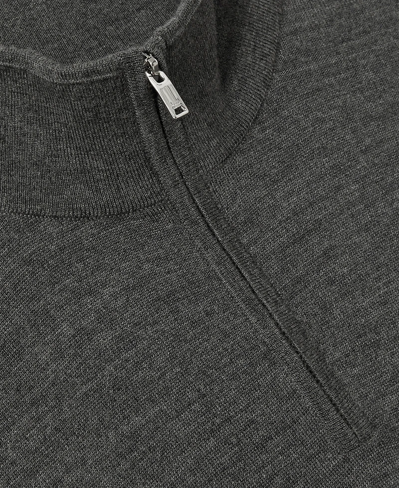 Reiss Men's Merino Wool Half-Zip Funnel Neck Sweater