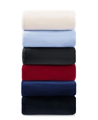 Tommy Hilfiger Solid Plush Blanket
