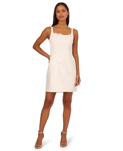 Adrianna Papell Women's Sleeveless Beaded Petal Dress