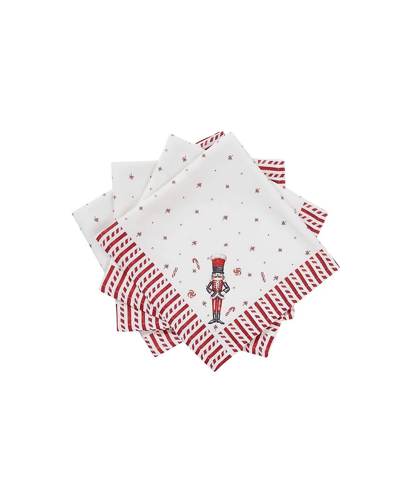 Avanti Nutcracker Candy Napkins, Set of 4