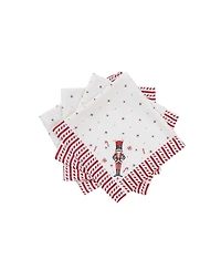 Avanti Nutcracker Candy Napkins, Set of 4