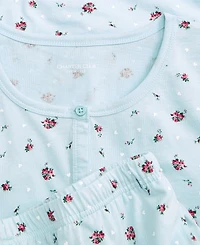 Charter Club Women's Cotton Printed Button-Front Pajama Set, Exclusively at Macy's