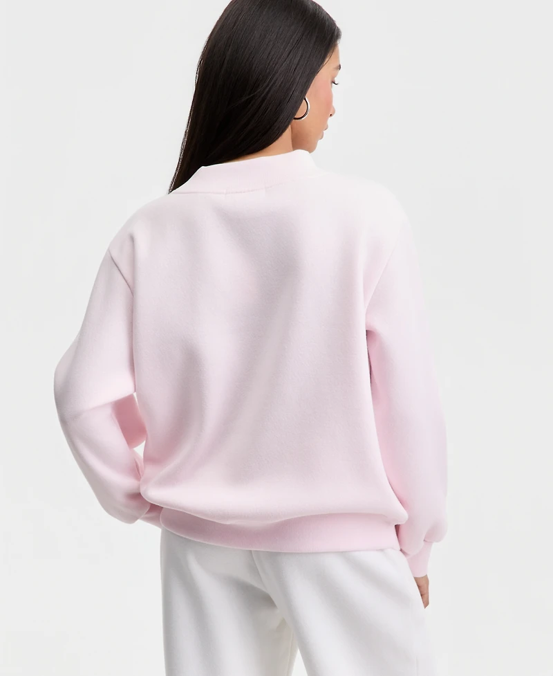 Madden Girl Juniors' Oversized Mock-Neck Sweatshirt