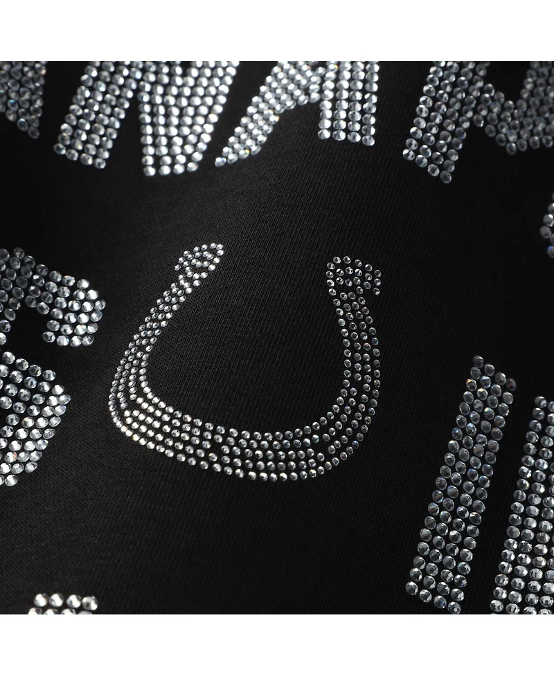 Gameday Couture Women's Black Indianapolis Colts Oversized Hype Era Rhinestone Text Sweatshirt