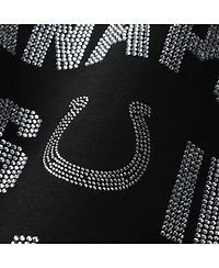 Gameday Couture Women's Black Indianapolis Colts Oversized Hype Era Rhinestone Text Sweatshirt
