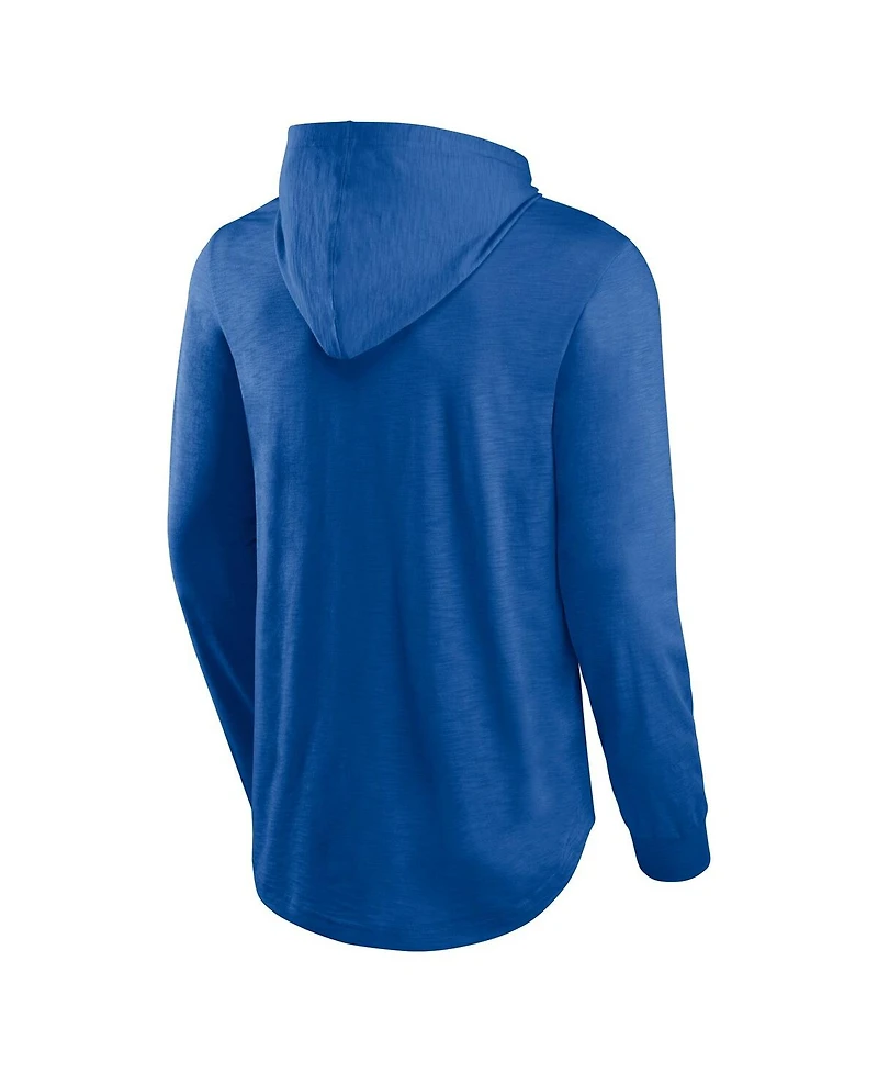 Fanatics Men's Royal New England Patriots Front Runner Long Sleeve Hooded T-Shirt