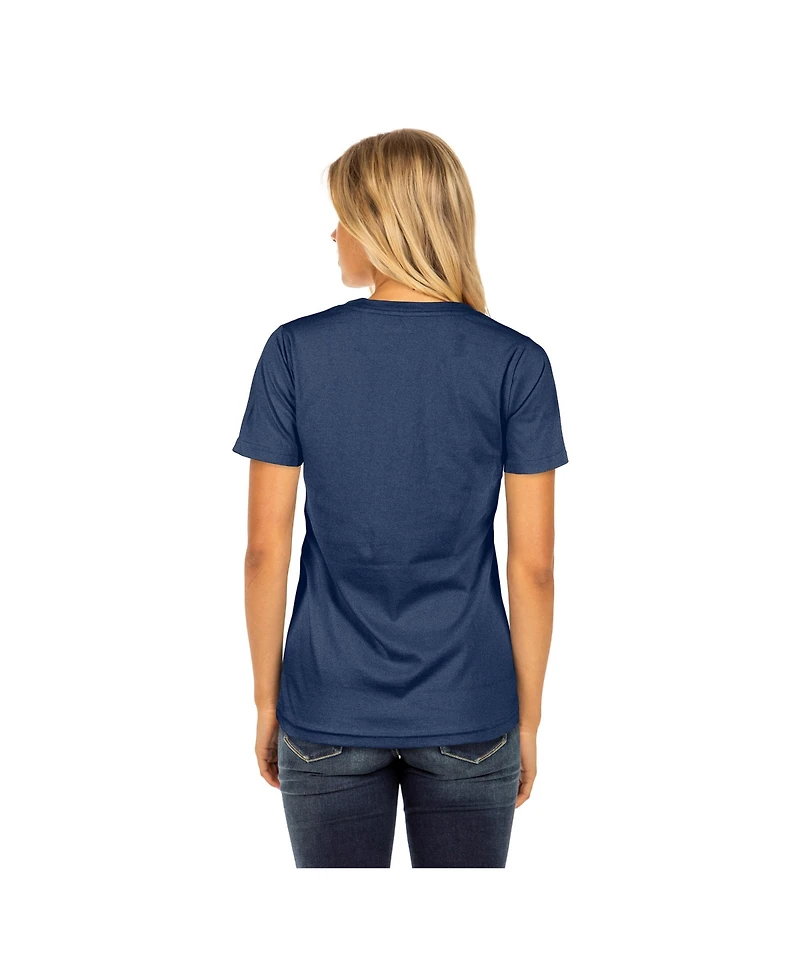 New Era Women's Navy Milwaukee Brewers Little Miss 2 V-Neck T-Shirt