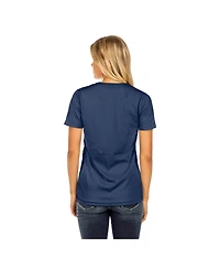 New Era Women's Navy Milwaukee Brewers Little Miss 2 V-Neck T-Shirt
